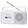 thumbnail image 1 of Gelielim Reproductor de casete Boombox, radio portátil AM/FM estéreo, grabadora de reproductor de cinta de casete con altavoz grande y conector para auriculares, grabadora de cinta con batería o alime, 1 of 5
