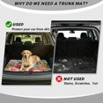 thumbnail image 4 of DISNIMO Universal Car Trunk Mat 29" x 39" Hummingbird Flower Printed Durable Scratch-Proof Back Cargo Mat with Non-Slip Backing All Weather Pet Cargo Liner Suitable for Most Cars Models, 4 of 7