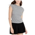thumbnail image 2 of Rachel Roy Womens Tie-Back Basic T-Shirt, Grey, X-Large, 2 of 2