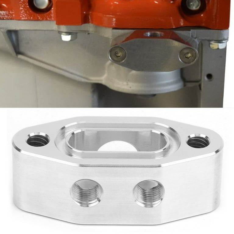 LS Oil Pressure Sensor Relocation Adapter W/ Dual 1/8npt, 40 OFF