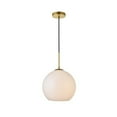 thumbnail image 3 of Baxter 1 Light Brass Pendant With Frosted White Glass, 3 of 3