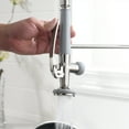 thumbnail image 2 of ANGELES HOME LED Light Kitchen Faucet with Sprayer, Single Handle Pull Down Sprayer Kitchen Sink Faucet with Two Spout, Brushed Nickel, 2 of 8