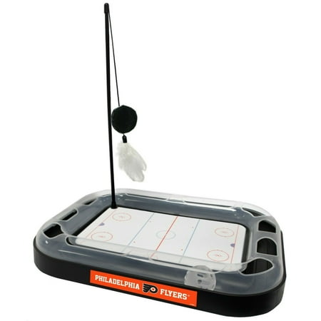 UPC: 0849790111752 | Pets First NHL Philadelphia Flyers CAT Scratcher Toy with Catnip Plush & Feather Cat Toy 5-in-1 Kitty Toy