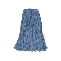 Rubbermaid Commercial RCP F518-12 BLU 24 oz. Dura Pro Blend Wet Mop, 1" Headband, Blue