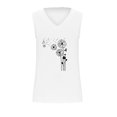 thumbnail image 4 of Tops de Lino para las Mujeres Pequeña Impresión Cuello Redondo Botón Arriba Manga Corta, Tops Cortos para las Mujeres, 4 of 4