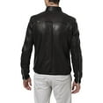 thumbnail image 3 of New Genuine Lambskin Leather Designer Jacket Motorcycle Biker Men's S M L XL A245, 3 of 4
