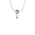 thumbnail image 2 of Delight Jewelry August - Lime Green Crystal Bicone Mia Monkey Charm Necklace, 2 of 4
