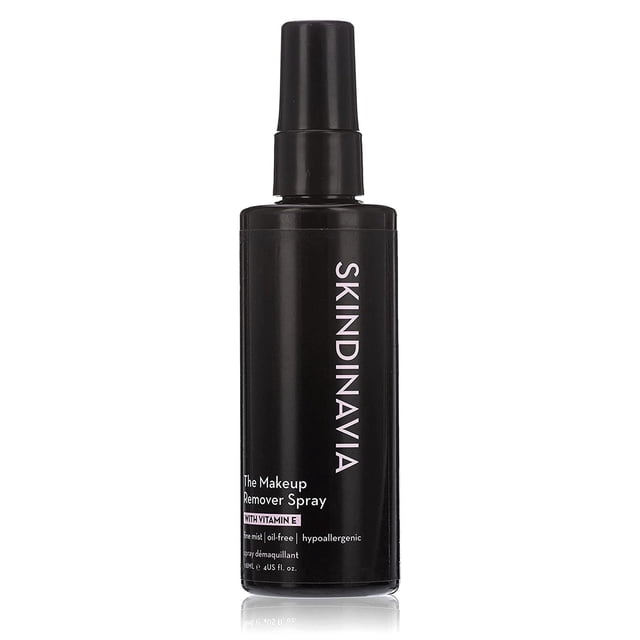 Skindinavia The Makeup Remover Spray - La niebla limpiadora elimina el maquillaje sin secar ni irritar la piel - Hipoalergénico suave y adecuado para pieles y rostros sensibles (4 oz)