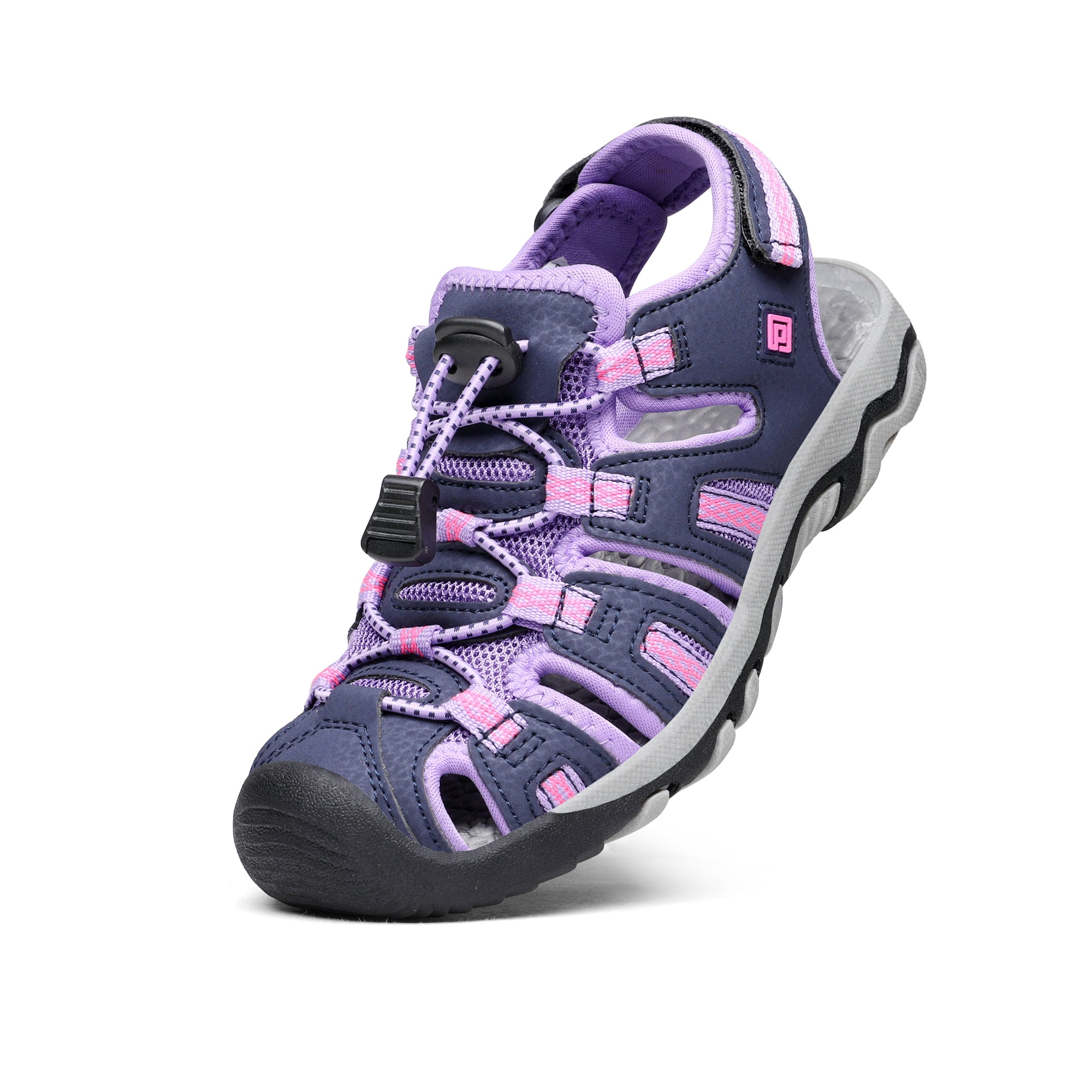 Dream Kids Summer Athletic Sandals Boys Girls School Outdoor Sports Walking Shoes 160912-K GREY/NEON/GREEN Size -