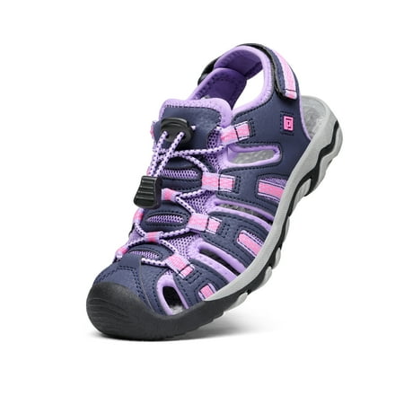 

Dream Pairs Kids Summer Athletic Sandals Boys Girls School Outdoor Sports Sandals Walking Shoes 160912-K PURPLE/LIGHT/GREY Size 2