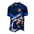 thumbnail image 3 of 2026 Soccer Cup Jersey for Men, Polo Collar Short Sleeve England Cross & Lion Crest Graphic Top - Breathable Fan Shirt for Match Day & Casual Wear Yellow S, 3 of 4