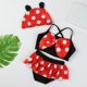 thumbnail image 1 of Traje de baño de 6-36M para niñas pequeñas, bonito traje de baño de verano para bebés, traje de baño de lunares con lazo, traje de baño de tres piezas para bebés recién nacidos, ropa de playa 4T Gao Jinjia LED, 1 of 2