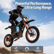 TUTTIO Soleil 01 Electric Dirt Bike,3000W 200N·m High Torque, 21AH Battery, 14/12 Full Suspension Off-Road Motocross