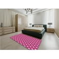 thumbnail image 5 of Ahgly Company Machine Washable Indoor Square Transitional Raspberry Red Area Rugs, 7' Square, 5 of 7