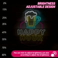 thumbnail image 5 of UPONRAY Happy Hour Neon Signs, 11.5"*15.3" Dimmable & USB-Powered LED Neon Light, Stylish Wall Decor for Bar, Party, Restaurant, Living Room, Man Cave, 5 of 8