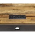 thumbnail image 3 of Executive Credenza Desk Writing Table With Solid Wood Plank Top Brown, 3 of 12