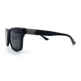 thumbnail image 6 of Polarized Mens Refined Rectangle Color Mirror Sport Horn Rim Sunglasses All Black, 6 of 8