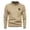 Khaki, variant on Male Autumn and Winter Casual Simple Printing Long Sleeve Outdoor Knitted Wool Sweater Tops