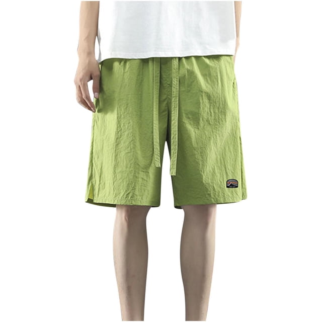Diufon Men's Athletic Shorts Drawstring Waisted Outdoor Sport Shorts Spring Summer Hiking Shorts with Pockets