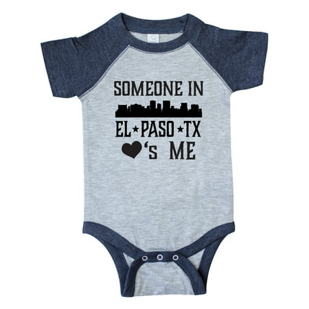 

Inktastic El Paso Texas Someone Loves Me Skyline Gift Baby Boy or Baby Girl Bodysuit