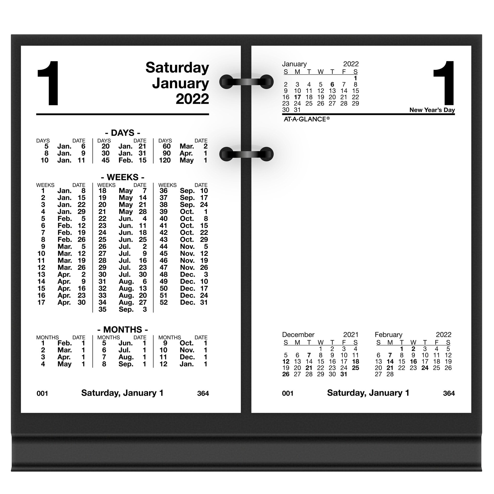 At A Glance Financial Daily Desk Calendar Refill 3 1 2 X 6 January 2022 To December 2022 S1705022 Walmart Com