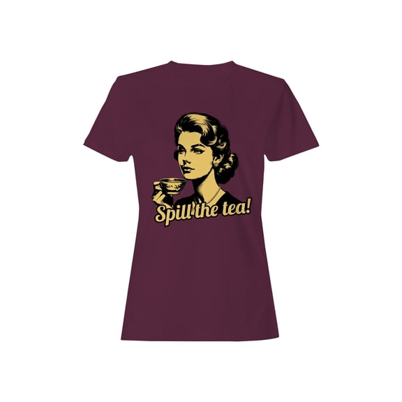 Vintage "Spill the Tea" Design Women's T-shirt