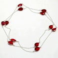 thumbnail image 4 of Mozambique Garnet Pear Shape Gemstone Handmade Engagement Jewelry Chain+Earrings, 4 of 6
