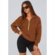 thumbnail image 3 of Buzo PRETTYGARDEN 2025 Otoño Media Cierre Corto Caramelo XL, 3 of 8