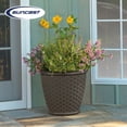 thumbnail image 5 of Suncast Sonora 18 Inch Resin Wicker Decorative Flower Planter, Brown (4 Pack), 5 of 12