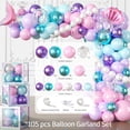 thumbnail image 6 of Morabloomy Mermaid Birthday Party Decorations Set Pink and Purple 295 Pieces Serves 25 Guests, 6 of 8