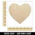thumbnail image 2 of Cross in Heart Christian Wood Shape Unfinished Piece Cutout Craft DIY Projects - 6.25 Inch Size - 1/4 Inch Thick, 2 of 7