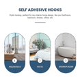 thumbnail image 4 of Adhesive Hooks, Stainless Steel Wall Hook Heavy Duty Coat Key Robe Towel Hooks For Bathroom Home Ki, 4 of 5