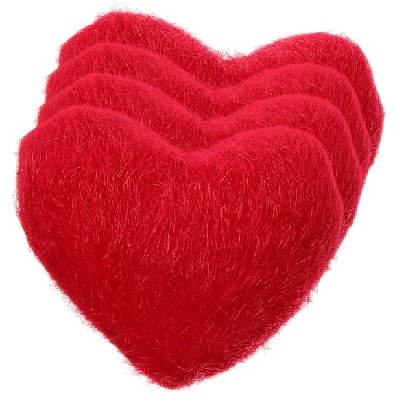 HONMEET Red PP Cotton Pin Cushion 4pcs Set Soft Needle Cushion for Sewing Quilting Crafting Enthusiasts