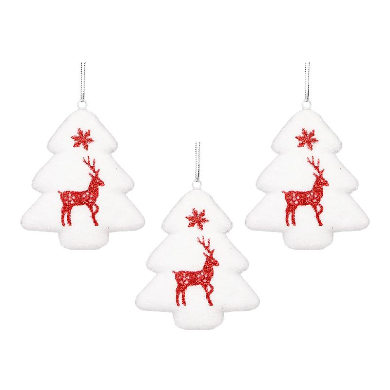 QUSENLON Unique Christmas Ball Foam Flocking Ornaments Christmas Tree