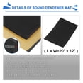 thumbnail image 2 of 27pcs 10mm 394mil 43.59sqft Car Sound Deadener Insulation Mat Cotton Blend Hood Cockpit Floor Audio Noise Insulation, 2 of 8