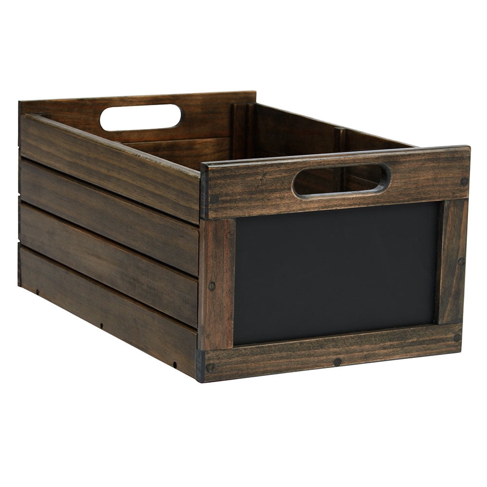 Wood Chalkboard Crate Case of 3