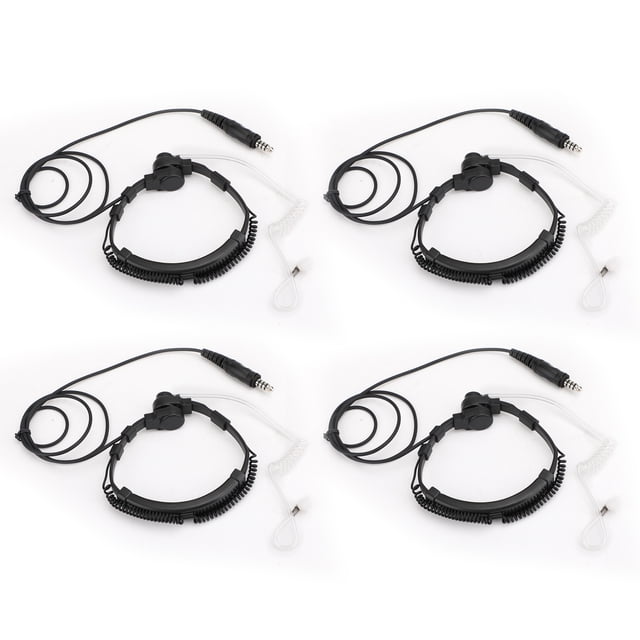 4 Pcs Micro Tactique Réglable pour Talkie-Walkie Prise 7.1mm PTT