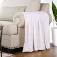 thumbnail image 4 of Superior Diamond Weave Cotton Blanket All Season Bed Blankets, Throw, White, 4 of 12