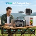 thumbnail image 2 of CTOLITY AP400 Portable Power Station , 345Wh LiFePO4 Battery,Solar Generator with 500W AC Output for Power Outages Emergencies Camping RVs Travel Home Use, 2 of 8