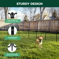 thumbnail image 2 of FXW Decorative Garden Fence for Yard - 20in(H) x 14.8ft(L) 8 Panels - Metal Fencing Panels - Animal Barrier Border for Dogs & Rabbits, Flower & Plant Edging, 2 of 5