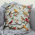 thumbnail image 5 of Virelaxpo Imitation Embroidery Birds and Flowers Print Pillow Case, Ultra Soft 17.7x17.7in Cushion Cover for Sofa and Bedroom Decor, 5 of 6
