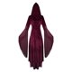 thumbnail image 3 of Womens Halloween Costumes 2024 Cosplay Gothic Dresses Women's Gothic Ruffle Flare Cuffs Ties Corset Halloween Costume Mesh Tunic Hooded Vintage Print Dress, 3 of 3
