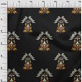 thumbnail image 2 of oneOone Viscose Chiffon Fabric Leaves|Bird & Floral Block Print Sewing Fabric BTY 42 Inch Wide, 2 of 4
