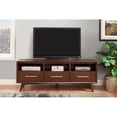 thumbnail image 3 of Alpine Furniture Gramercy Wood TV Console in Walnut (Brown), 3 of 5