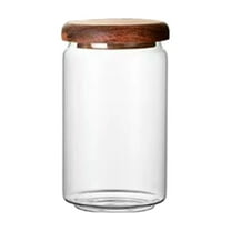 YIMWNYI Food Grade Sealed Glass Jar, Airtight Storage Container for Coffee Beans, Dried Fruit, Grains, Spices, Herbs, Clear Glass Bottle, Stackable & Space-Saving, High-Temperature Resistant, 1 Pc