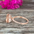 thumbnail image 5 of 1.75 Carat 8x6mm Oval Cut Morganite Engagement Ring Bottom Diamond Moissanite HALO Designed Bridal Ring Wedding Ring 10K Rose Gold Anniversary Gift, 5 of 6