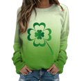 thumbnail image 2 of Pntutb Grande Taille Liquidation! Mode de la Saint-Patrick Chandail Décontracté à Manches Longues à Col Rond Imprimé pour Femmes Hauts Blouse, 2 of 4