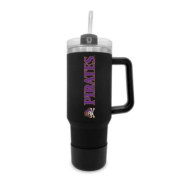 ECU Pirates 40oz. Stainless Tumbler with Handle & Removable Straw