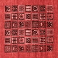 thumbnail image 1 of Ahgly Company Indoor Square Abstract Red Modern Area Rugs, 6' Square, 1 of 4
