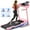 Pink, variant on 300 lbs Portable Folding Treadmill, 3.0 HP Foldable Compact Treadmill for Home Office, Walking Running Treadmill with LCD Display for Exercise, Treadmill with Incline, 12 Programs